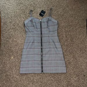 Plaid Zip Up Dress